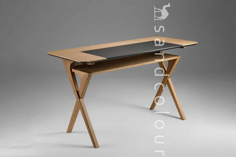 Orion Oak Wood Desk - MDF enameled