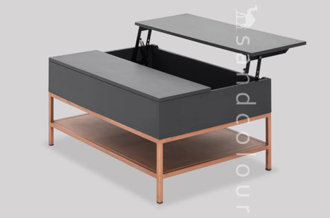 Ingrid Coffee Table Black Finish With Lift Top