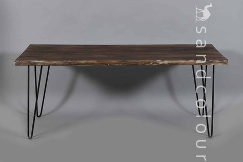 Rusty Brown Wooden Table - 6 Seater