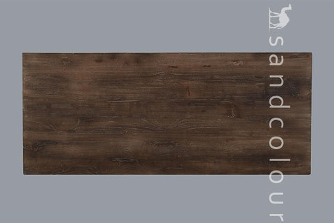 Rusty Brown Wooden Table - 6 Seater