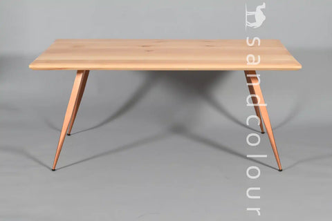 Helen Natural Copper Table- 6 Seater - 1