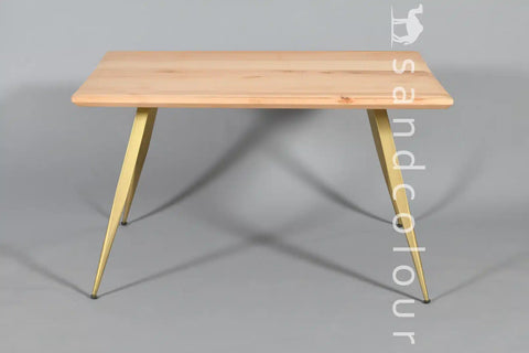 Helen Natural Golden Table - 4 Seater - 1