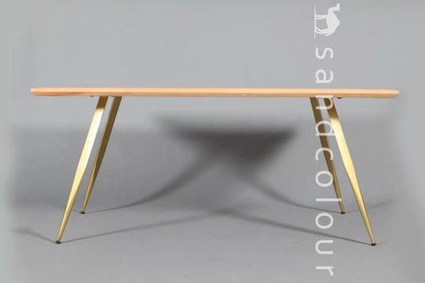 Helen Natural Golden Table - 6 Seater - 2