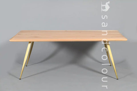 Helen Natural Golden Table - 8 Seater - 1