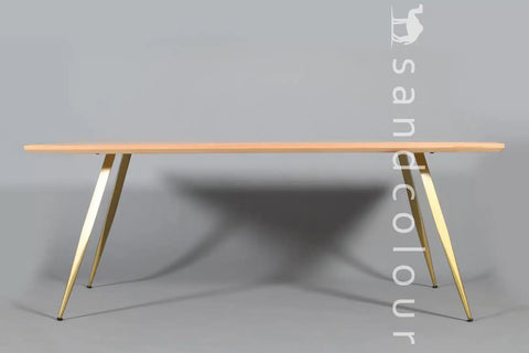 Helen Natural Golden Table - 8 Seater - 2