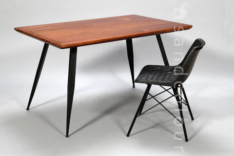 Helen Teak Table - Black -lifestyle