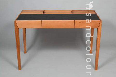 Joey Beech Wood Desk – Black - 2