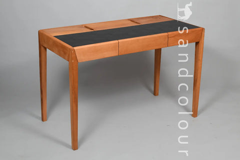 Joey Beech Wood Desk – Black - Lifestyle