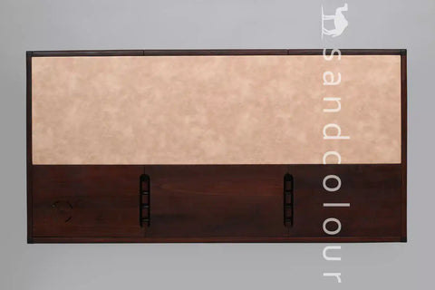 Joey Walnut Wood Desk – White Leatherite