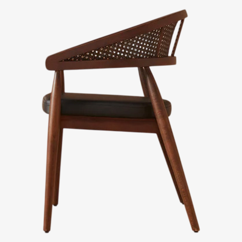 Claralia Dining Walnut Rattan Chair